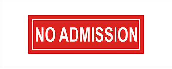 no admission is given
