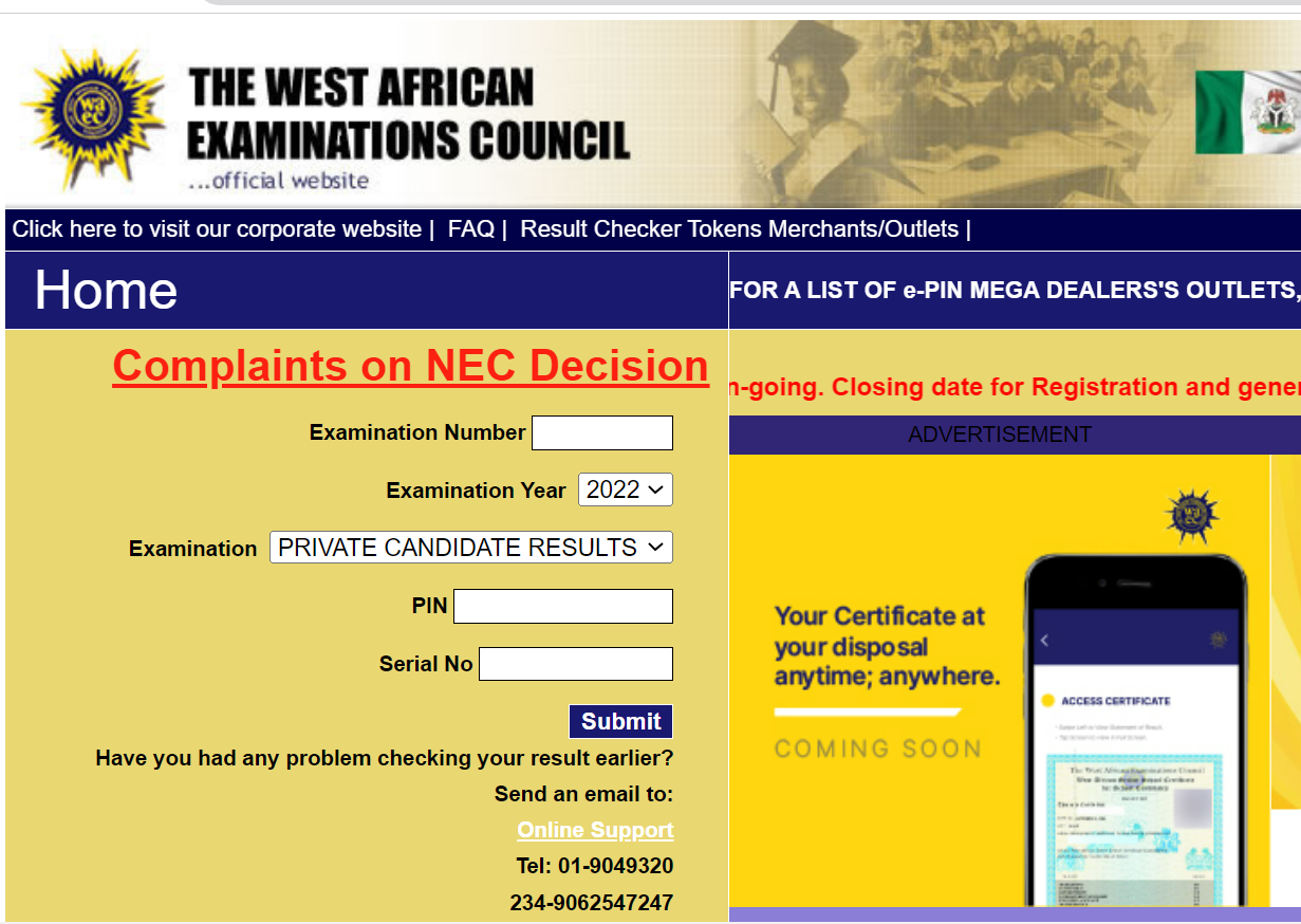 WAEC Result 2022 is Out How to check Online Using Phone